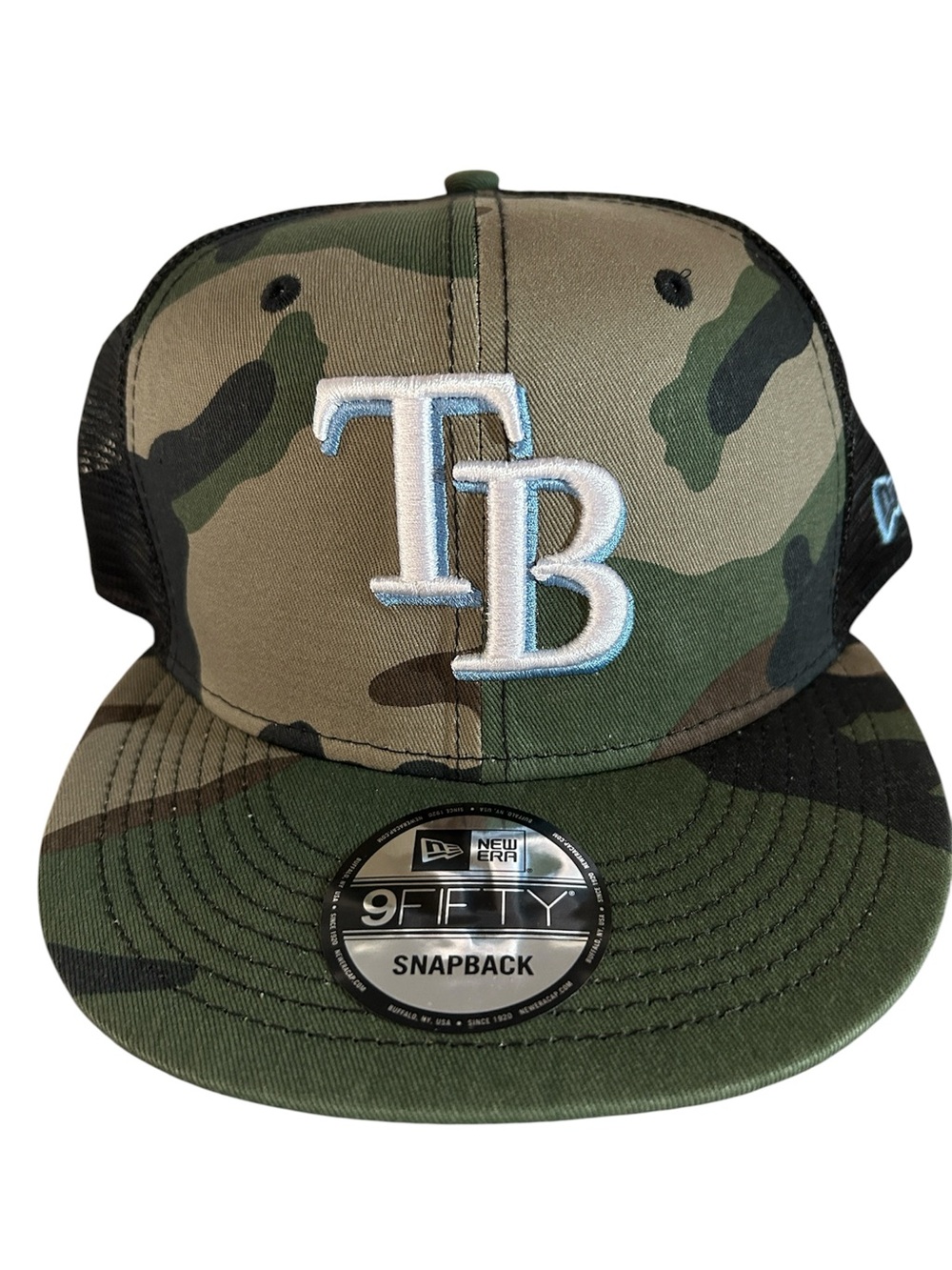Rays New Era Camo Snapback baseball Hat White TB Logo NEW Tampa bay ray